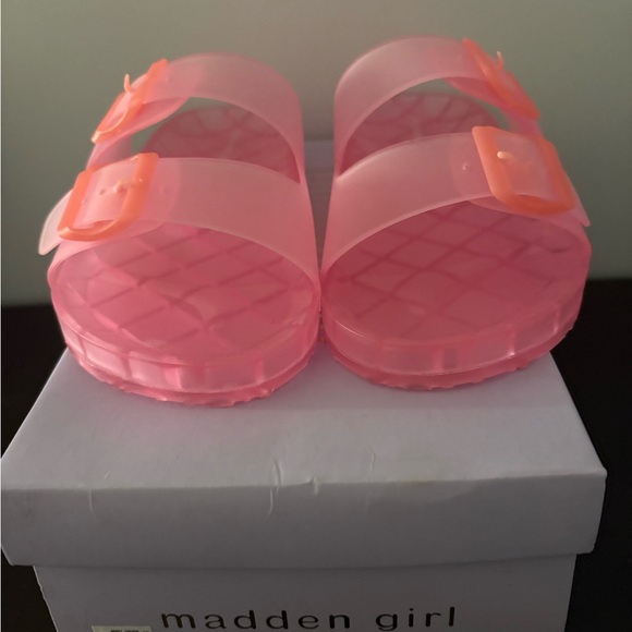 Madden Girl Light Pink Slide Sandals - Picture 2 of 3